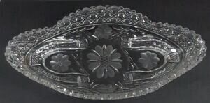 Antique American Brilliant Period (ABP) Cut Glass Master Ice Cream Tray 14 in